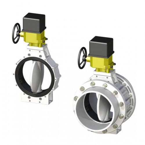 PPRC Elektrik Aktüatörlü Beyaz Kelebek Vana