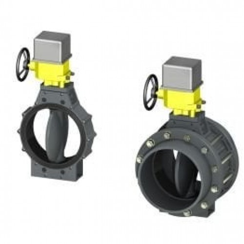 UPVC Elektrik Aktüatörlü Nozbart Kelebek Vana