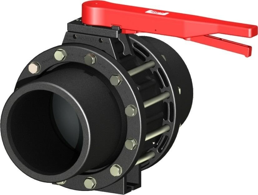 HDPE Bağlantılı Pnömatik Aktüat.Çift E.Kelebek Vana